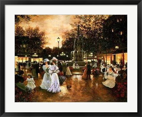 Framed Art Meeting at the Fountain by Christa Kieffer | 22 x 28