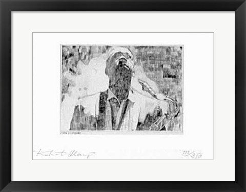 Framed Art John Coltrane by Robiati Maurizio | 13 5/8 x 20