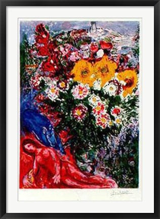 Framed Art Les Soucis by Marc Chagall | 35 1/8 x 24 3/8