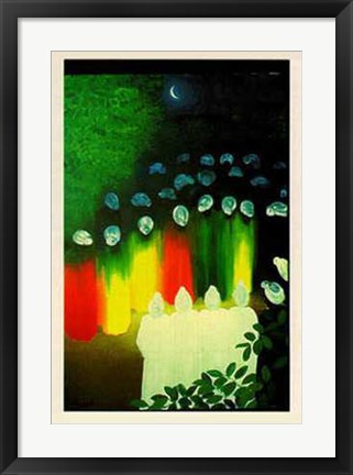 Framed Art Baptism Under a Crescent Moon by Bernard Hoyes | 24 x 18