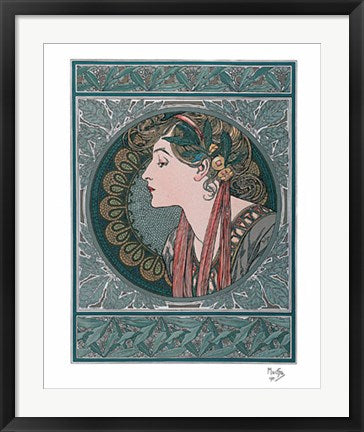 Framed Art Laurier, 1901 by Alphonse Mucha | 28 3/4 x 22 5/8