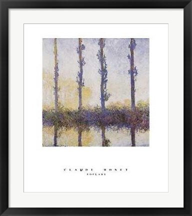Framed Art Poplars by Claude Monet | 28 x 22