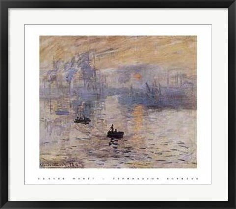 Framed Art Impression Sunrise by Claude Monet | 22 x 28