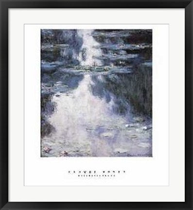 Framed Art Waterlilies II by Claude Monet | 28 x 22