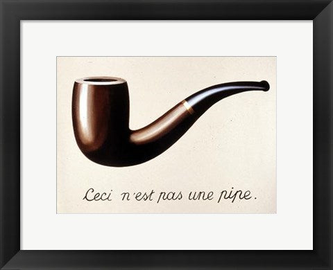 Framed Art Le Trahison des Images, 1929 (small) by Rene Magritte