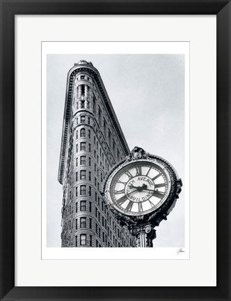 Framed Art 5th Avenue Clock by Igor Maloratsky | 19 x 13