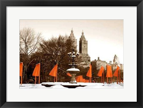 Framed Art The Gates & Fountain, Central Park by Igor Maloratsky