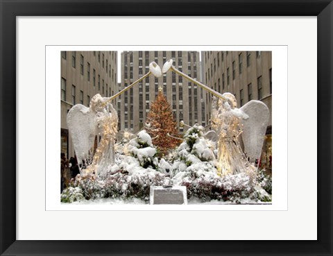 Framed Art Angels at Rockefeller Center by Igor Maloratsky | 13 x 19