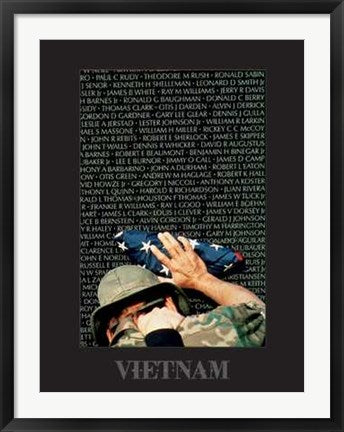 Framed Art Vietnam Memorial Wall by Peter Marlow | 36 x 24