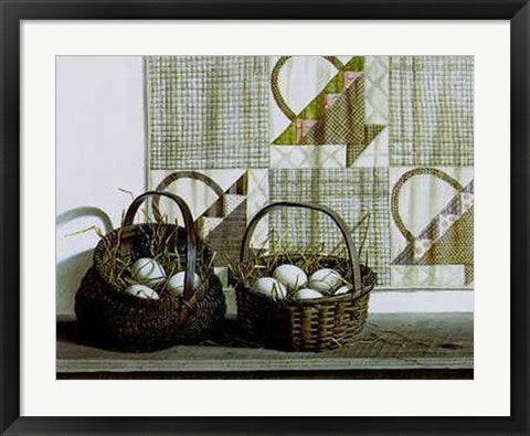 Framed Art Don't Put All Your Eggs in One Basket by Pauline Campanelli
