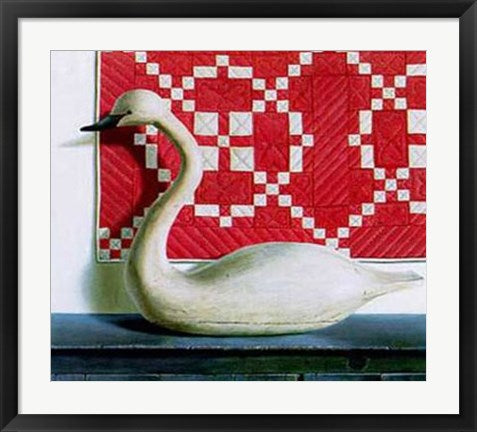 Framed Art Mute Swan, 1986 by Pauline Campanelli | 29 x 31