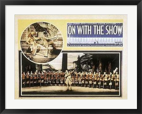 Framed Art On With the Show 22 x 28