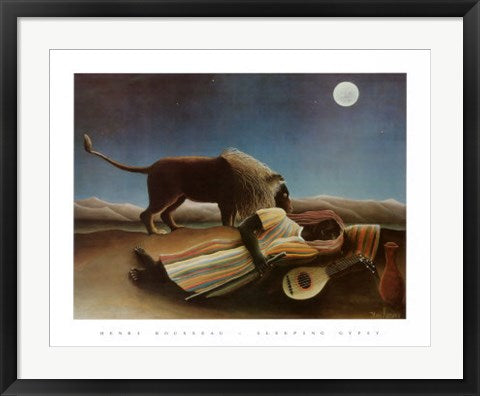 Framed Art Sleeping Gypsy by Henri Rousseau | 22 x 28