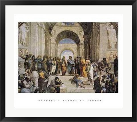 Framed Art School of Athens by Raphael - Raffaello Santi | 22 x 28