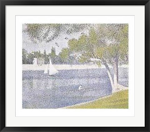 Framed Art Banks of Seine by Georges Seurat | 22 x 28