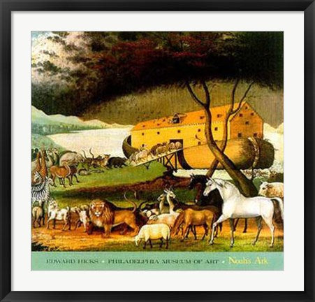 Framed Art Noah's Ark: Animal Kingdom by Edward Hicks | 26 3/4 x 29