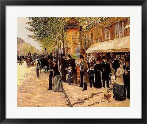 Framed Art On the Boulevard by Jean Beraud | 20 x 24
