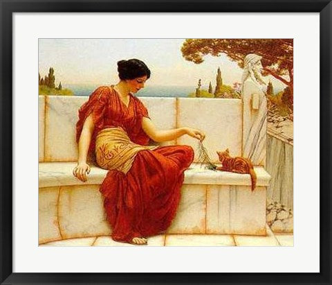Framed Art Time to Play by John William Godward | 20 x 24
