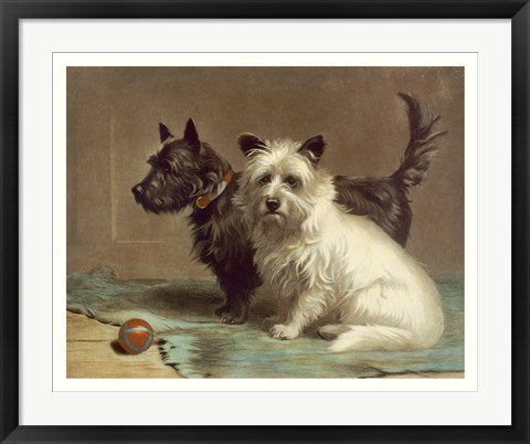 Framed Art Scotty and Khaki by Margaret Collyer | 25 x 29