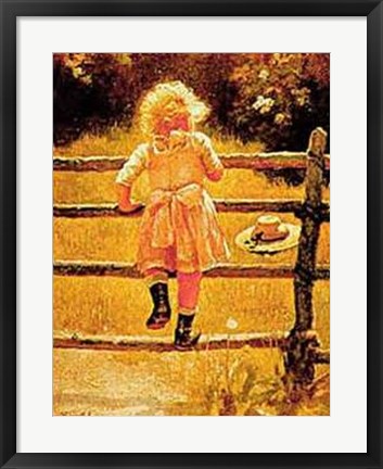 Framed Art Straw Hat by Franz Wiesenthal | 23 x 19