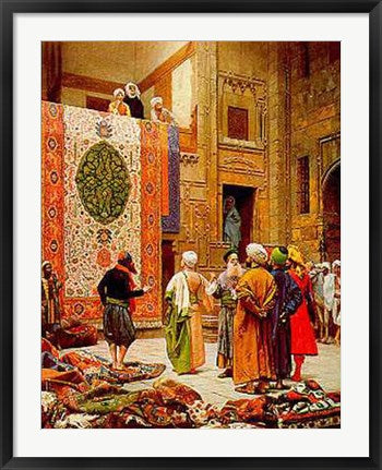 Framed Art The Carpet Market by Jean-Leon Gerome | 34 x 27
