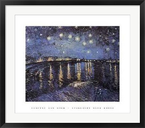 Framed Art Starlight Over Rhone by Vincent van Gogh | 22 x 28
