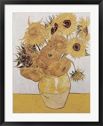 Framed Art Sunflowers II by Vincent van Gogh | 28 x 22