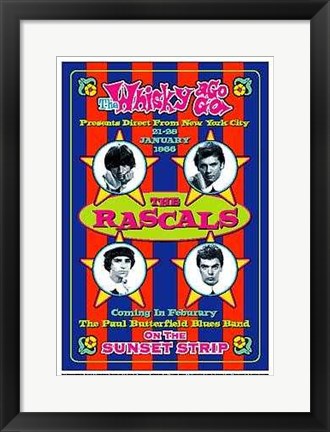 Framed Art The Rascals, 1966: Whisky-A-Go-Go, Los Angeles by Dennis Loren
