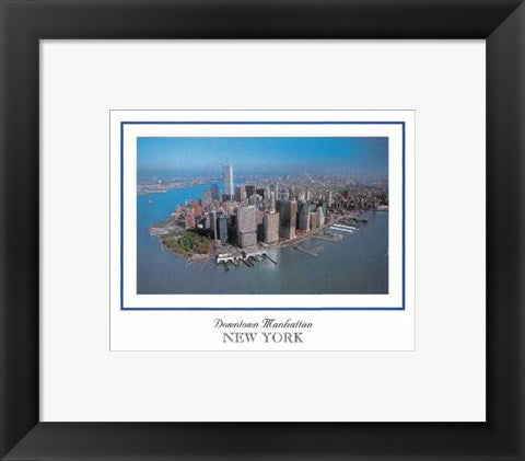 Framed Art Downtown Manhattan 8 x 10