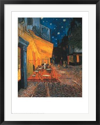 Framed Art Cafe Terrace at Night by Vincent van Gogh | 30 x 24