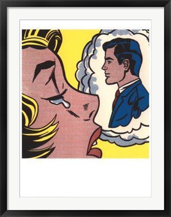 Framed Art Thinking of Him by Roy Lichtenstein | 23 ½ x 31 ½