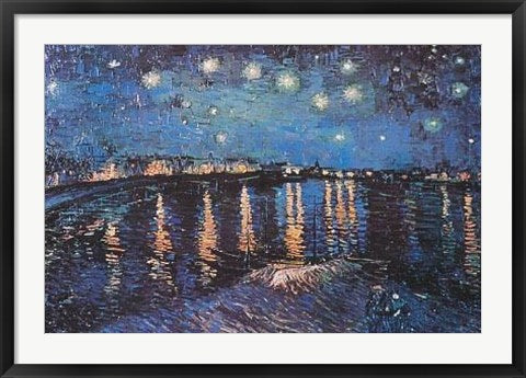 Framed Art Starlight Over the Rhone by Vincent van Gogh | 24 x 36