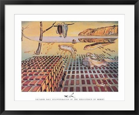 Framed Art Disintegration of the Peristence of Memory by Salvador Dali