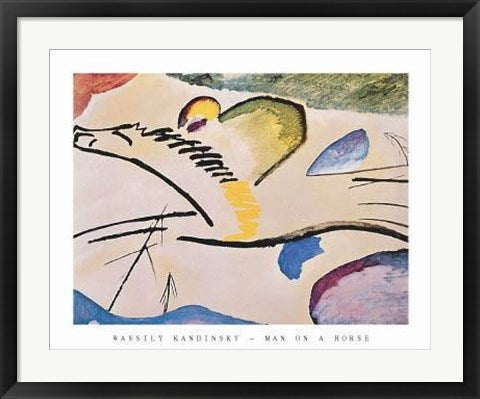 Framed Art Man on a Horse by Wassily Kandinsky | 22 x 28