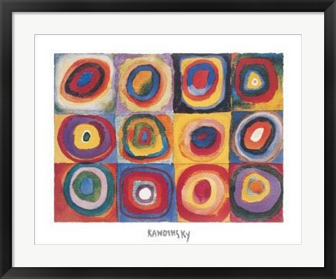 Framed Art Farbstudie by Wassily Kandinsky | 22 x 28
