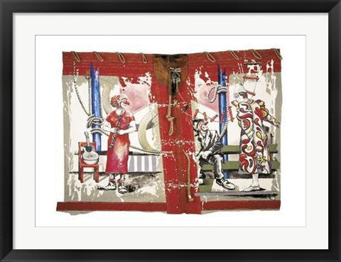 Framed Art Clown Trio by Rolf Knie | 19 3/4 x 27 1/2
