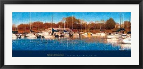 Framed Art Grapevine Lake, Texas by Nikolo Balkanski | 14 x 36