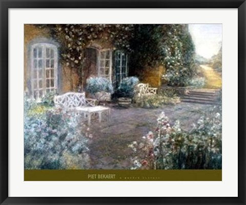 Framed Art Garden Terrace by Piet Bekaert | 24 x 30