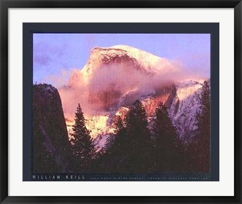 Framed Art Half Dome, Winter Sunset, Yosemite by William Neill