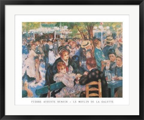Framed Art Moulin de la Gallette by Pierre-Auguste Renoir | 22 x 28