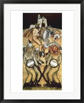 Framed Art Battle Dance by Diego Rivera | 28 x 22