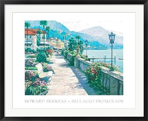 Framed Art Bellagio Promenade by Howard Behrens | 27 x 35