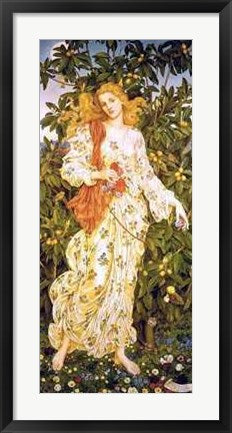 Framed Art Flora by Evelyn de Morgan | 27 1/2 x 14