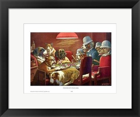 Framed Art Pinched with Four Aces by C.M. Coolidge | 12 x 16