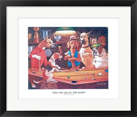 Framed Art Hey! One Leg on the Floor by Arthur Sarnoff | 16 x 20
