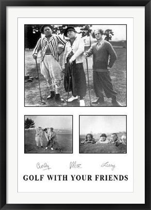 Framed Art The Three Stooges: Golf with Your Friends 36 x 24