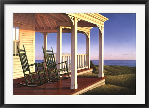 Framed Art Twilight on the Veranda by Daniel Pollera | 25 x 37