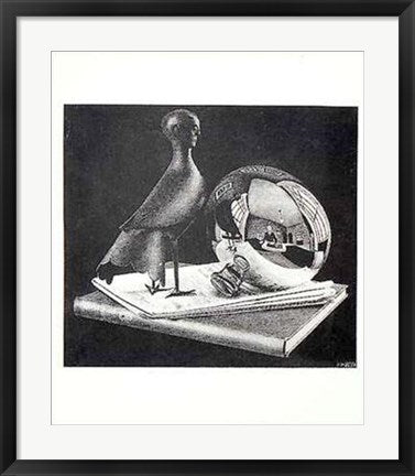 Framed Art Still Life with Reflecting Sphere by M.C. Escher | 21 3/4 x 25 5/8 ...