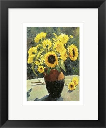 Framed Art Sunflowers by Edward Noott | 11 3/4 x 9 1/2