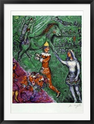 Framed Art Le Cirque Vert by Marc Chagall | 34 x 24 1/8
